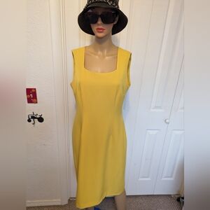 Kasper Women Yellow Casual Dress Size 8.